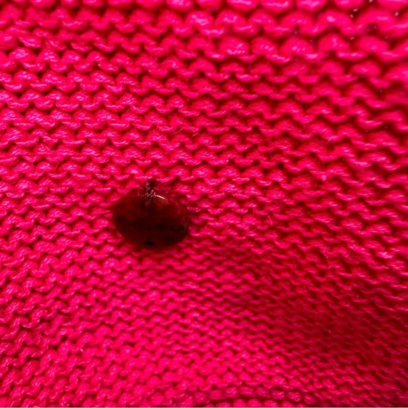 Olsen Linen Cotton Pink Cardigan Sweater Size Medium/Large 12 - Picture 5 of 9
